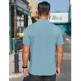 thumbnail image 4 of COOFANDY Mens Mock Turtleneck Short Sleeve Shirts Casual Ribbed Basic T-Shirts Lightweight Pullover Fit Tops, 4 of 6