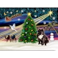 thumbnail image 2 of CafePress - Xmas Magic/French BD (Br) -  Round Wood Ornament 4", 2 of 2