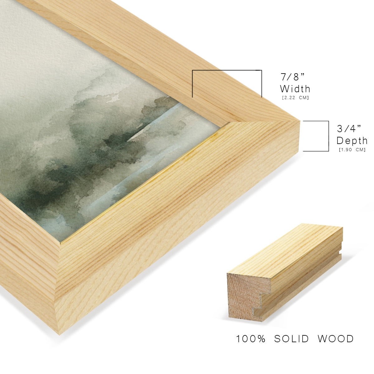 Heavy Fog I - Framed Print w/glass - Natural Wood