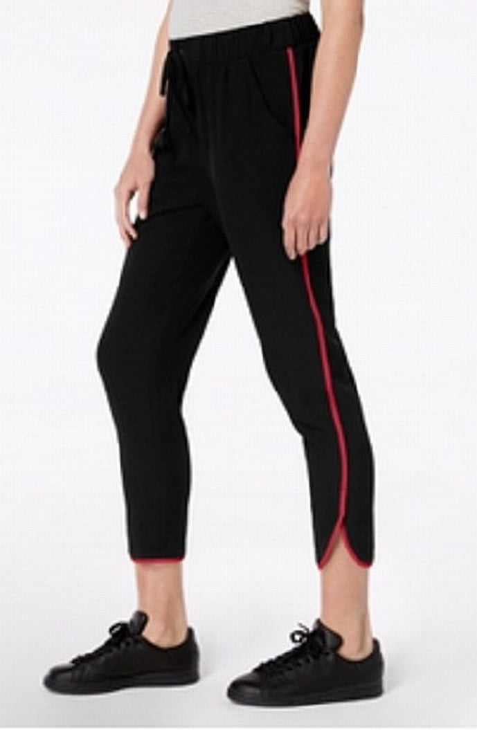 leggings with red side stripe