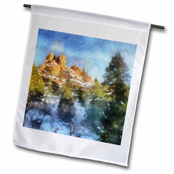 3dRose, Colorado Mountains Jumbled Rocks, 12 x 18 inch Garden Flag
