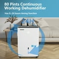 thumbnail image 2 of SAHAUHY 120 Pints Dehumidifier for Home Basement Large Room Spaces up to 6,200 Sq. Ft with Drain Hose and Water Tank, 2 of 6