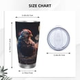 thumbnail image 4 of KLL White Purple Flower Chicken Print 40oz Stainless Steel Insulated Car Cup with Spillproof Lid - Keep Your Drink Hot or Cold on the Go-Straw Three-piece Set, 4 of 8
