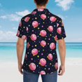 thumbnail image 6 of Daiia Cartoon Donut Planets Hawaiian Shirt for Men Gentle Cotton Regular Short Sleeve Casual-Large, 6 of 9