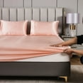 thumbnail image 6 of Pink Satin Comforter Set 7 Pieces Bed in a Bag Luxurious Satin Bedding Set with Comforter Pillowcases and Sheets Sets Mini Pompoms Design Super Soft Silky Bed Set for All Seasons, 6 of 12