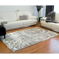 thumbnail image 3 of Luxe Hudson Faux Sheepskin Rug 5x8 Gradient Grey Plush Material, 3 of 3