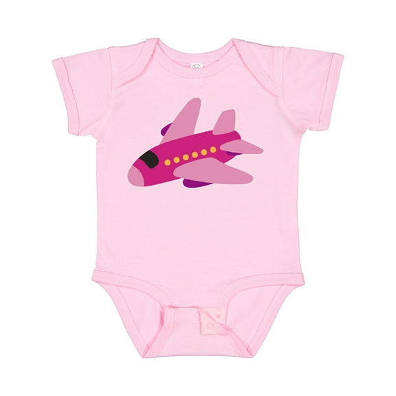 Inktastic Girls Pink Airplane Pilot Girls Baby Bodysuit