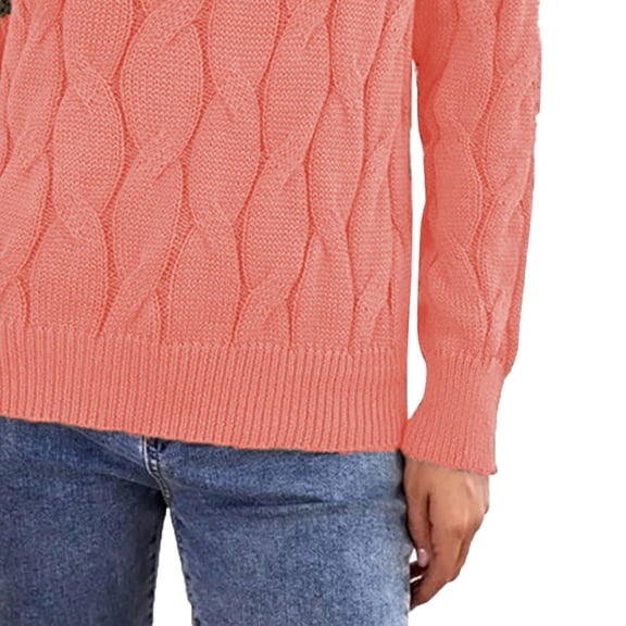 Aayomet Cardigan For Women Plus Size Women Lace Crochet Long Sleeve Crew Neck Casual Loose Knit Pullover Sweaters Tops (S-3XL),Pink S-XXL