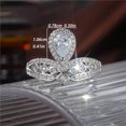thumbnail image 2 of WBQF Party 925 Silver Women Men Cubic Zirconia Rings Wedding Band Jewelry Sz 6-11-7-#1, 2 of 5
