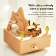 thumbnail image 4 of ruzhgo Music Boxes Wooden Rotating Carousel Portable Plant Musical Box Smooth Sturdy Elegant Switch Pure Sound Home Accessory Type 1 Type 5, 4 of 6