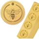 thumbnail image 1 of Sellos de certificado de lámina dorada, 2 pegatinas de abeja doradas para sobres, 100 pegatinas autoadhesivas en relieve., 1 of 9