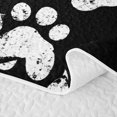 thumbnail image 5 of Homewish White Dog Paw Prints Quilt Full,Black Full Bedspread Sets,3 Pieces, 5 of 7