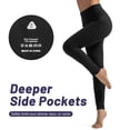 thumbnail image 4 of Hipuroga High Waisted Leggings with Pockets for Women Ultra Soft Lounge Yoga Pants for Casual Black M, 4 of 6