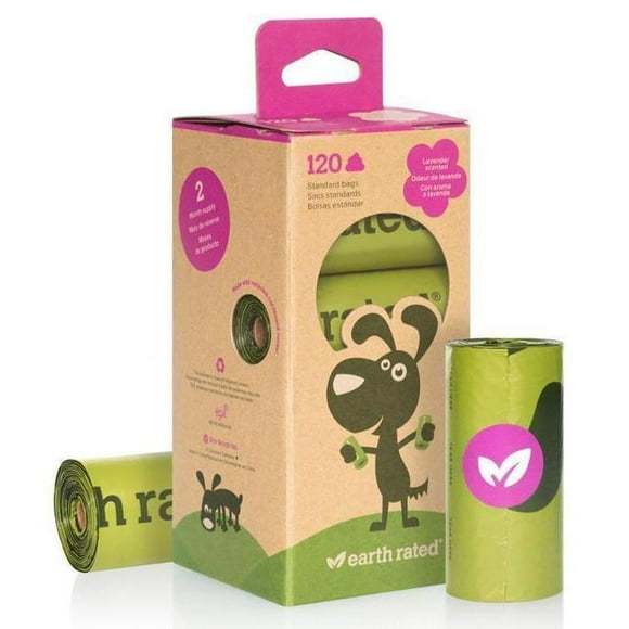 Caja 8 rollos Bolsas Biodegradables Popo de Perro Earth Rated