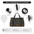 thumbnail image 4 of Fotbe Colorful Guitar Bolsa de Viaje con Estampado, Bolsa de Fin de Semana para Mujer con Compartimento para Zapatos, Bolsa de Gimnasio con Bolsillo Húmedo, 4 of 7