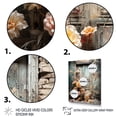 thumbnail image 3 of Designart "Haunting Gothic Windows with Floral Motif II" Floral Canvas Wall Art - Traditional Beige Window Entryway Wall Art Print, 3 of 6