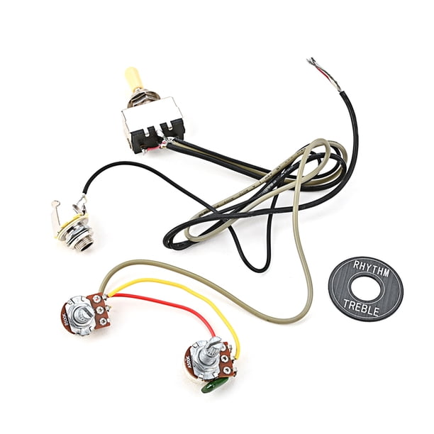 Sonducket Kit de arnés de cableado de guitarra eléctrica con interruptor, herramientas de reparación de palanca, accesorios de plata, Accesorios para instrumentos musicales
