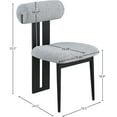 thumbnail image 3 of Meridian Furniture Dario Grey Boucle Fabric Dining Chair (Set of 2), 3 of 8