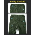 thumbnail image 7 of Men's Hiking Cargo Pants Work Climbing Camping Snow Ski Trousers with 6-Pockets, 7 of 7