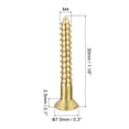 thumbnail image 2 of Tornillos de Madera de Latón Uxcell M4x30mm, Conector Autoperforante de Cabeza Plana Phillips Paquete de 30, 2 of 5