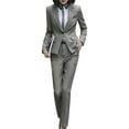 thumbnail image 1 of Blazer pour Femmes Veste de Sport Ajustée Deux Boutons Col à Revers Décontracté, 1 of 2
