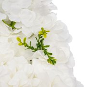 Miumaeov Artificial Roses Flower Panels Silk Fabric Floral Wall Backdrop Mats for Wedding Engagement Party Event Decor 15x15 White 12PCS
