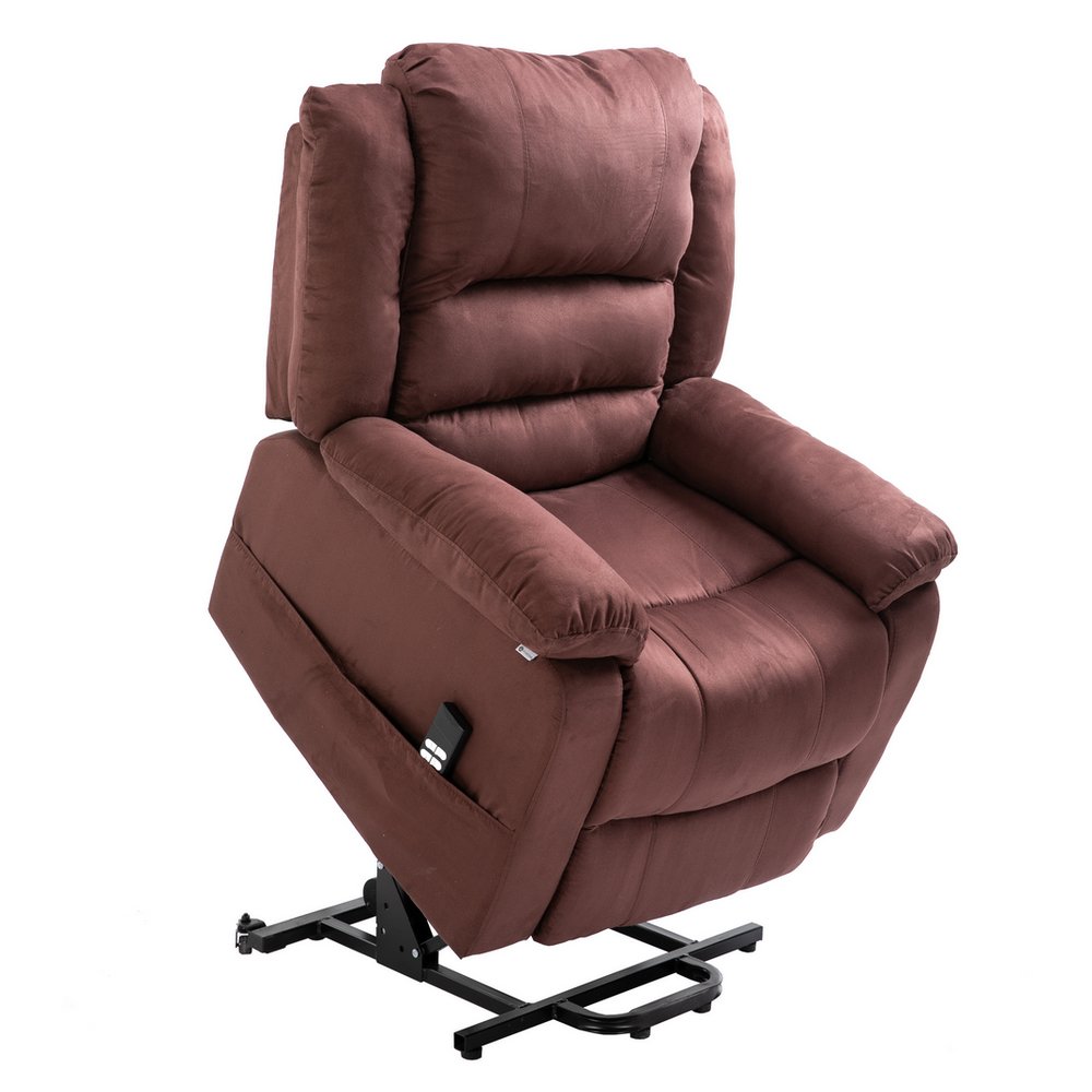 Homegear Microfiber Dual Motor Power Lift Electric Recliner Chair with