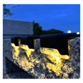 thumbnail image 2 of Paquete de 4 luces LED solares para escaleras, luz blanca de concha negra, Patio, valla, pared, paisaje, entrada, luces solares para valla, 2 of 4