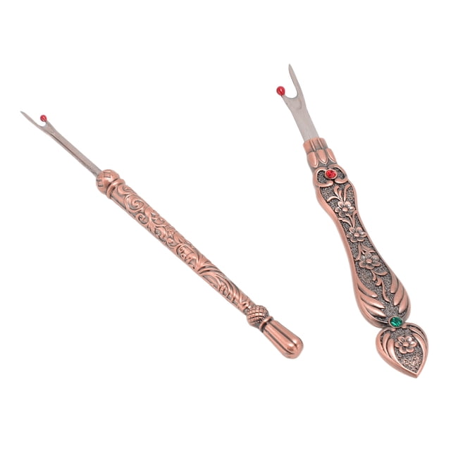 Vintage Metal Seam Remover, Easy To Use, Comfortable Handle, Red Ball To Protect Fabric, For Needlework, Leatherwork, DIY Crafts