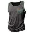 thumbnail image 6 of Men's Tank Tops Summer Workout Sleeveless Fitness Athletic Casual Gym Wear Upgrade Mens T-Shirts No Sleeves Short Sleeve Pocket Casual Cotton V Neck Tee Tops Black and White, 6 of 8