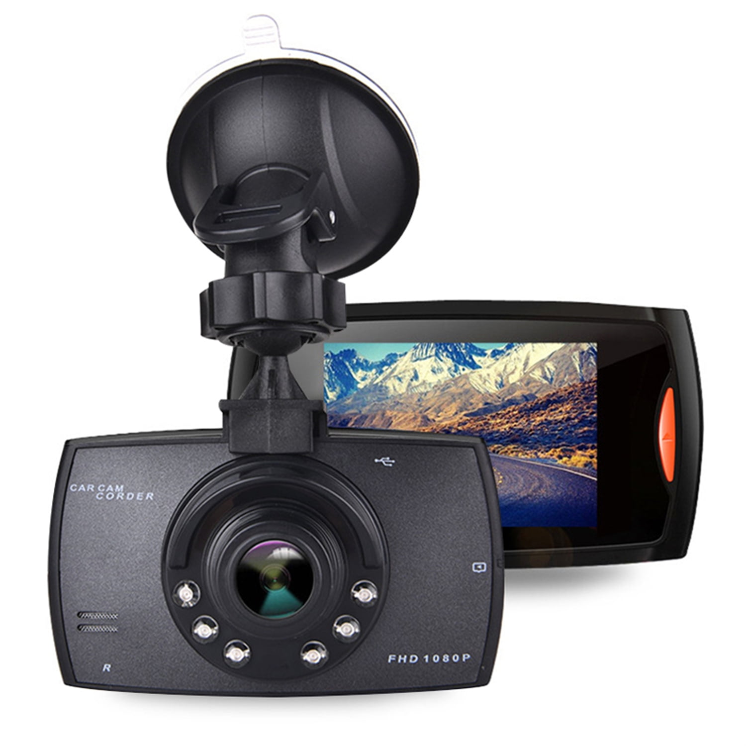 BLUELK Dash Cam 1080p Driving Recorder 170°Wide Angle with Backup Camera,Night Vision,Motion Detection