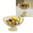thumbnail image 6 of Decorative Fruit Tray Bowl, Round Footed Dessert Display Stand Dish Holder Snacks Fruit Basket Bowl for Farmhouse Kitchen Breads Snacks Home Ornaments[Transparent], 6 of 9