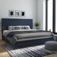 thumbnail image 2 of DHP Janford Upholstered Bed, King, Navy Blue Linen, 2 of 18