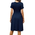 thumbnail image 3 of Vestido de verano de manga corta con escote en V y estilo casual, 3 of 5