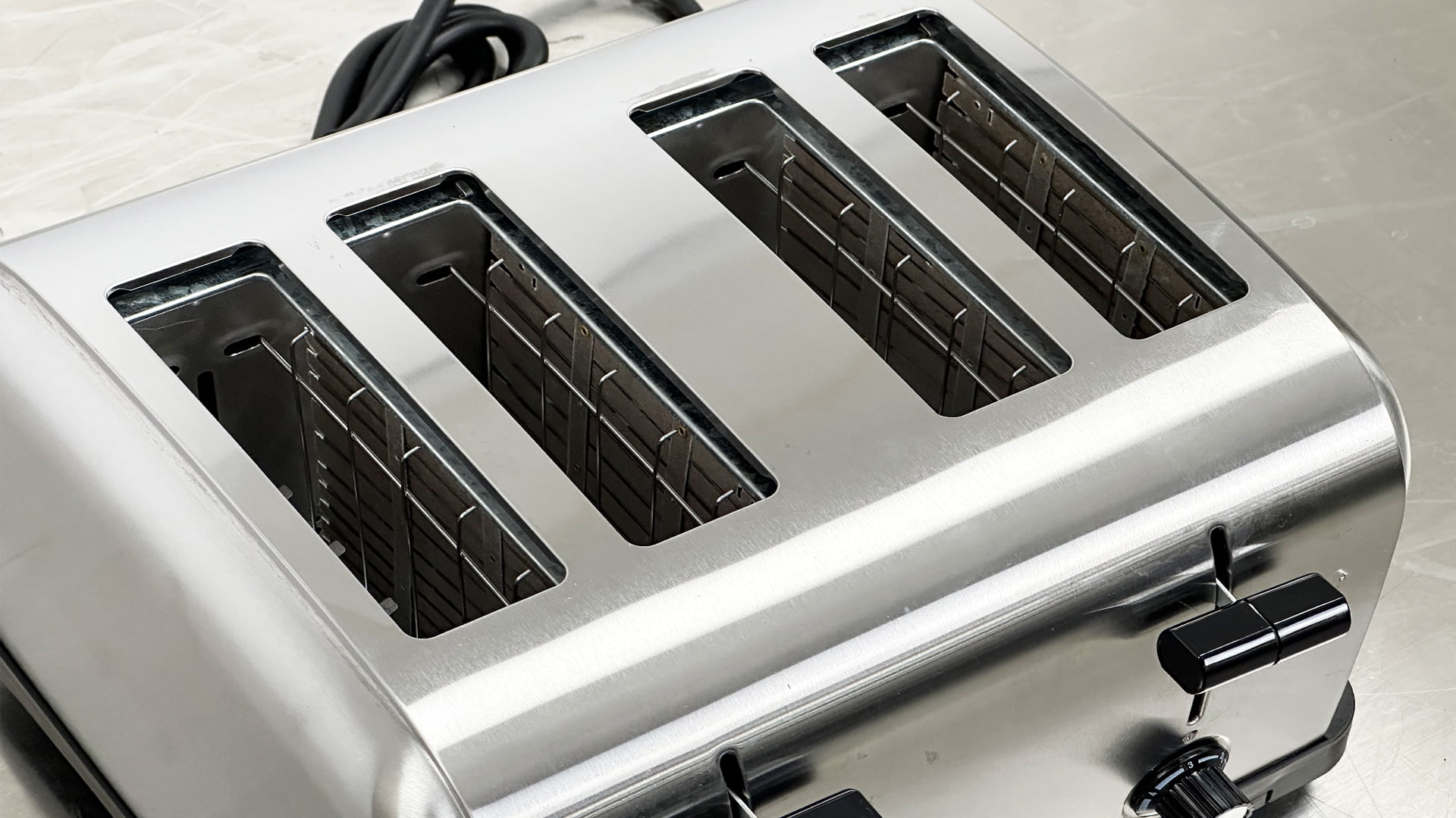 Commercial Manual 4-Slice Toaster, Stainless Steel 120V Electric Toaster, NSF