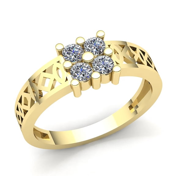 0.75ct Round Brilliant Cut Mens Unique Anniversary Engagement Ring Solid 18K Rose, White or Yellow Gold G SI1