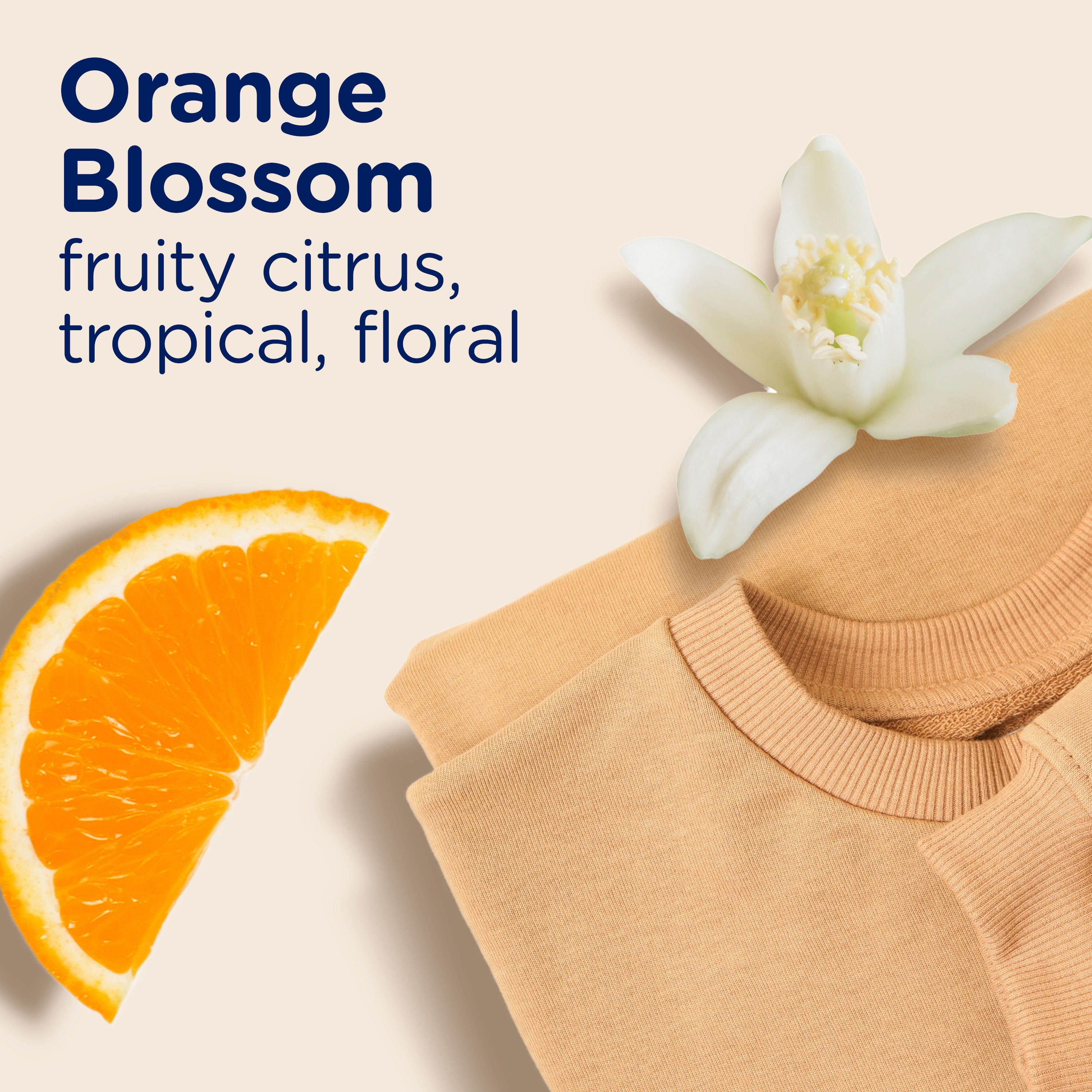 Downy Light Laundry Scent Booster Beads, Orange Blossom Scent, In-wash fabric beads designed to be gentle with a light boost of scent, No Heavy Perfumes