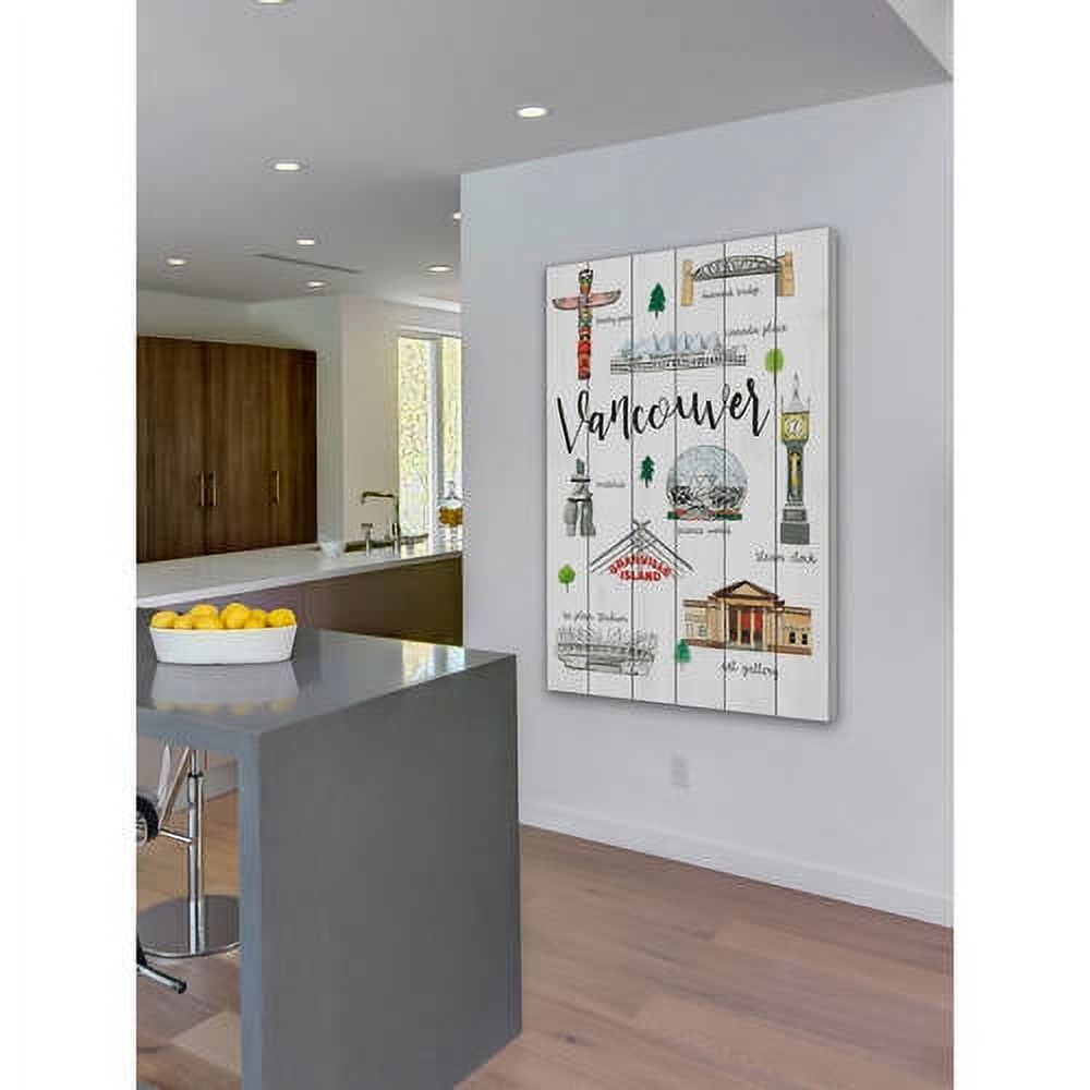 Marmont Hill "Vancouver Life" By Molly Rosner Painting Art Print On White Wood, 12.0" x 1.5"
