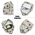 thumbnail image 5 of FORMRS Mini Backpack Purse for Women Quilted Travel Daypack Casual Shoulder Bag, Gray Cartoon Pattern, 5 of 7