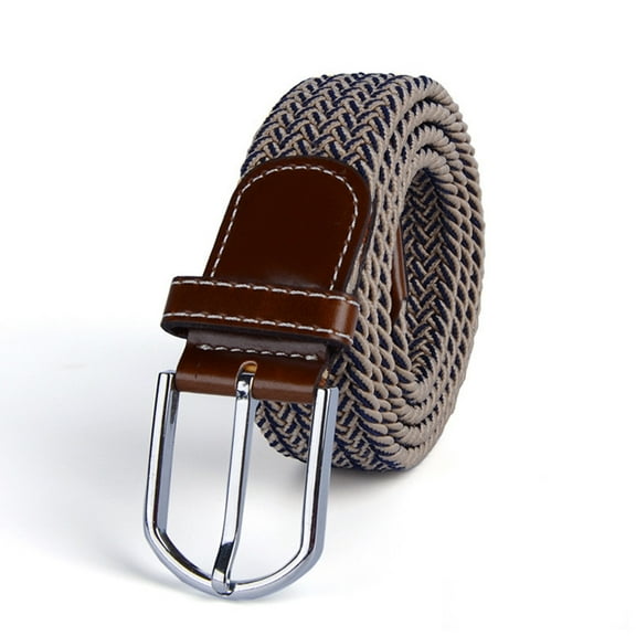 BESTYASH Olive Green Elastic Braided Belt for Pants with Durable Stretch and End