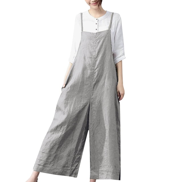 Cathalem Womens Jumpsuit Full Length Bodycon Romper Jumpsuits,Gray XXXXL