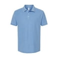 thumbnail image 5 of Tultex Men’s Short Sleeve Sport Pique Polo, 50/50 Cotton-Polyester, Heather Light Blue, 1-Pack S-2XL, 5 of 7