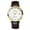 gold white brown, variant on Men Analog Fashion Rhinestone Japan Miyoda 8205 Movement Automatic Self-Winding Mechanical Leather Band Wrist Watch Date Waterproof