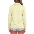 thumbnail image 5 of Long Sleeve Polo Shirts for Women Dressy Button Collared Golf Tops Loose Fit Business Workout Office T Shirts, L, 5 of 5
