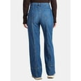 thumbnail image 3 of Time and Tru Women's Seamed Wide Leg Jeans, Sizes 0-20, 3 of 5
