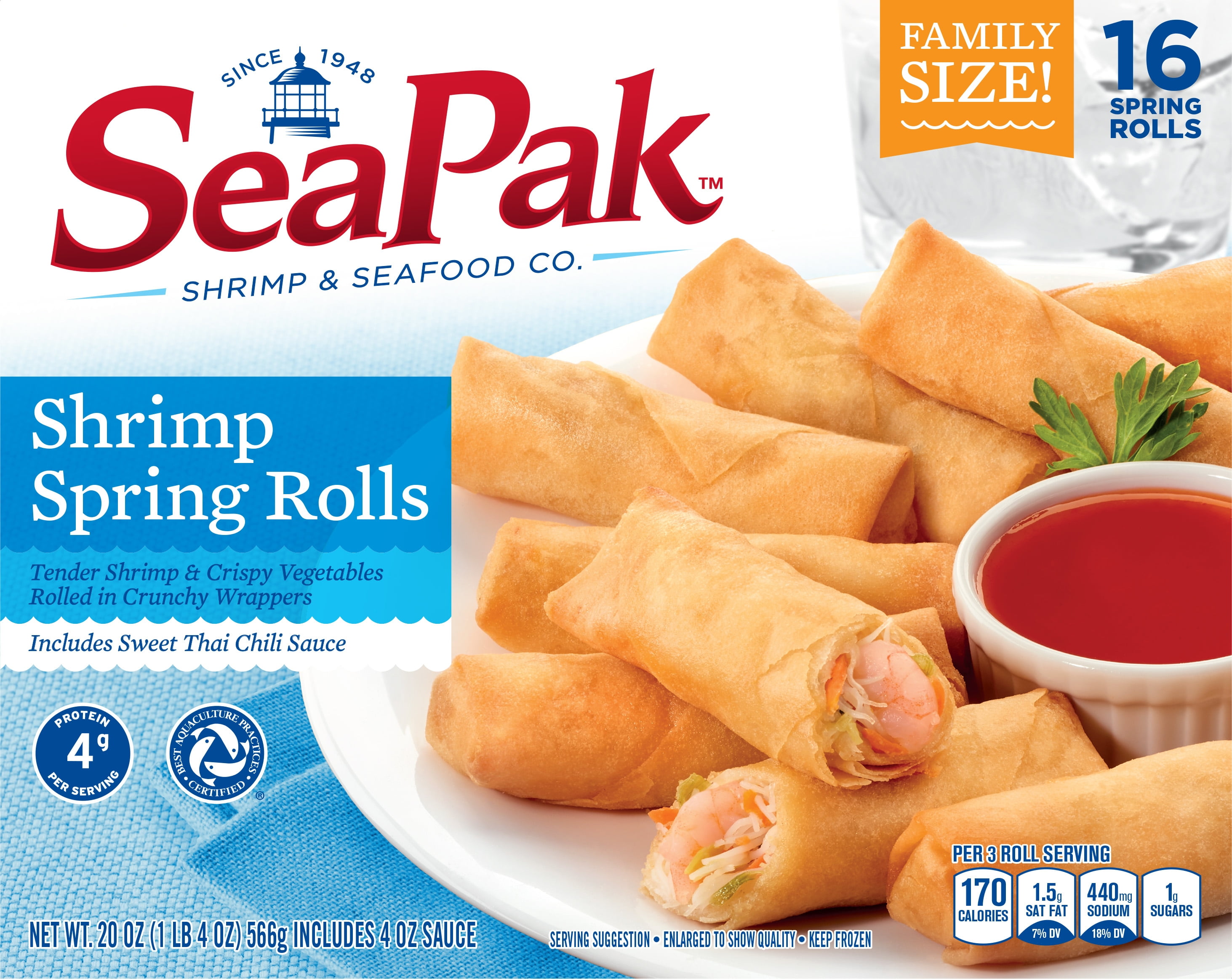 SeaPak Shrimp Spring Rolls With Dipping Sauce | Healthy Meats, Shrimp