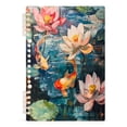thumbnail image 2 of WOBOGO Goldfish in The Lotus Pond Notebook College Horizontal Grid Paper Ink Spill Resistant Water Resistant Cover 8.3x5.7x0.4in, 2 of 8