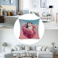 thumbnail image 3 of Penguin heart roses Linen toss pillowcase Decoration pillowcase Gift preferred 24x24" Cushion cover 1 set Sofa pillowcase Sofa bedroom living room car, 3 of 8