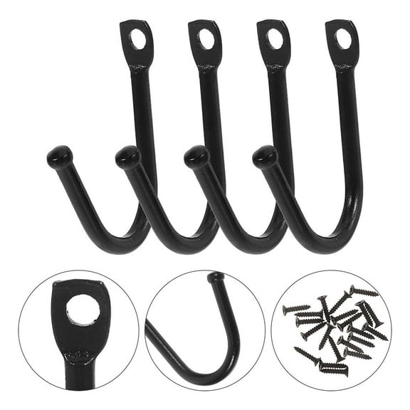 MLINS 10pcs Farmhouse Hooks with Metal Screws Decorative Rustic Coat Hooks Rack Wall Mounted Single Robe Hook Vintage Organizer Hanging Wire Hook