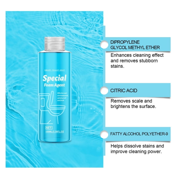 3.4oz Powerful Toilet Cleaning Liquid Foaming Agent - Easy Clean Special Foam Formula for Cleaning & Fresh Bathroom Environment (100ml)